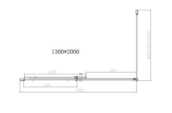 Душевой уголок Vincea Dice VSR-4D1013CLGM, 1300*1000, вороненая сталь, стекло прозрачное