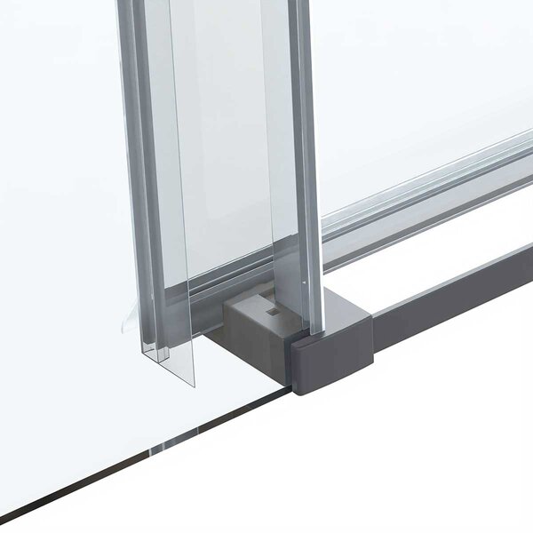 Душевой уголок Vincea Como Soft VSR-1CS1011CLGM, 1100*1000, вороненая сталь, стекло прозрачное