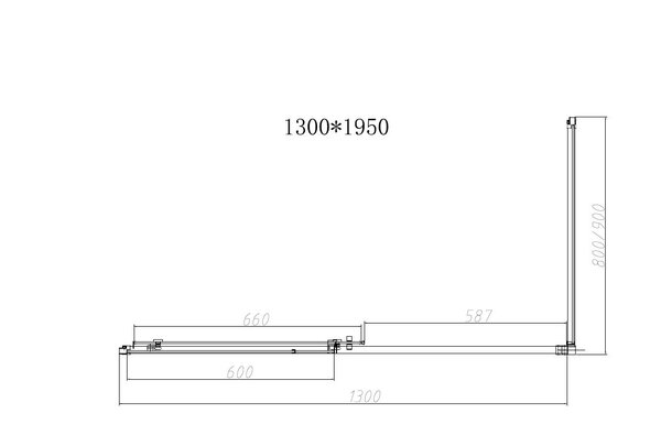 Душевой уголок Vincea Slim-N VSR-4SN8013CLGM, 1300*800, вороненая сталь, стекло прозрачное