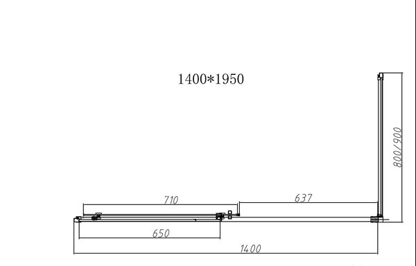 Душевой уголок Vincea Slim-N VSR-4SN9014CLGM, 1400*900, вороненая сталь, стекло прозрачное