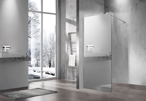 Душевая перегородка Vincea Walk-In VSW-1H100MR, 1000*2000, хром, стекло зеркальное