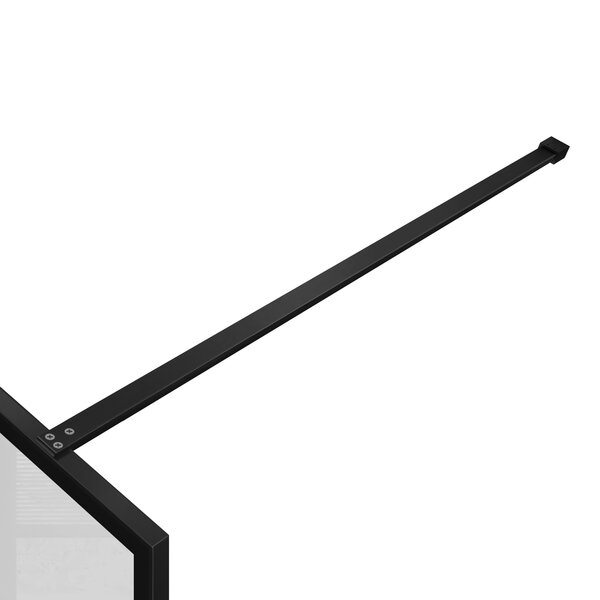 Душевая перегородка Vincea Walk-In VSW-1HP800FLB, 800*2000, черный матовый, стекло рифленое