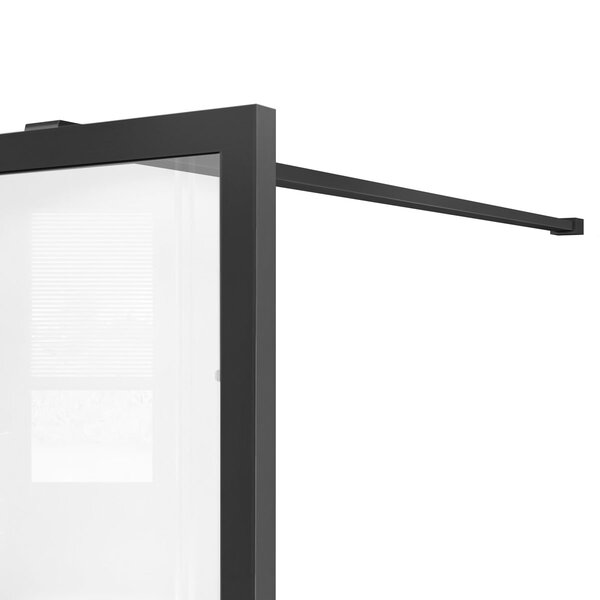 Душевая перегородка Vincea Walk-In VSW-1HC100CFGM, 1000*2000, вороненая сталь, стекло прозрачное/рифленое