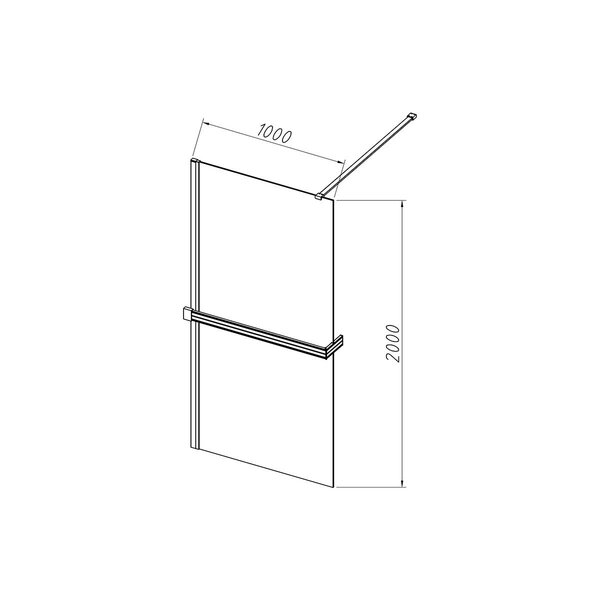 Душевая перегородка Vincea Walk-In HR VSW-4HR100CLG, 1000*2000, брашированное золото, стекло прозрачное