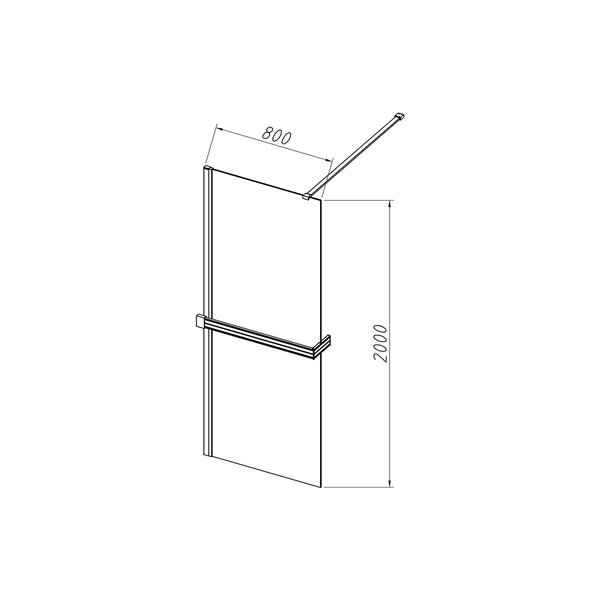 Душевая перегородка Vincea Walk-In HR VSW-4HR800CG, 800*2000, хром, стекло тонированное