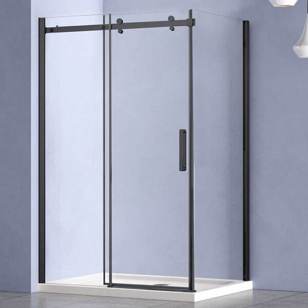 Душевой уголок Vincea Como-N VSR-4CN9016CLB, 1600*900, черный, стекло прозрачное