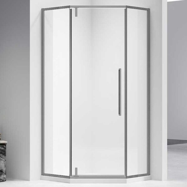 Душевой уголок Vincea Slim-N VSP-4SN100CLGM, 1000*1000, вороненая сталь, стекло прозрачное
