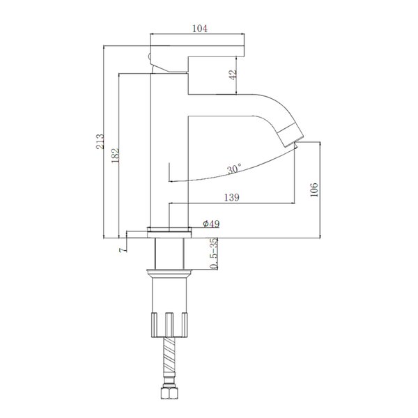 Смеситель для раковины Splenka S221.10.06, черный