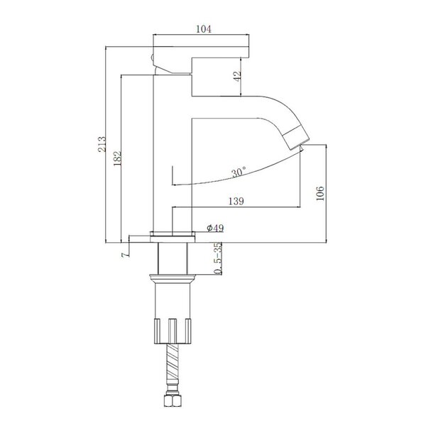 Смеситель для раковины Splenka S221.10.03, матовое золото