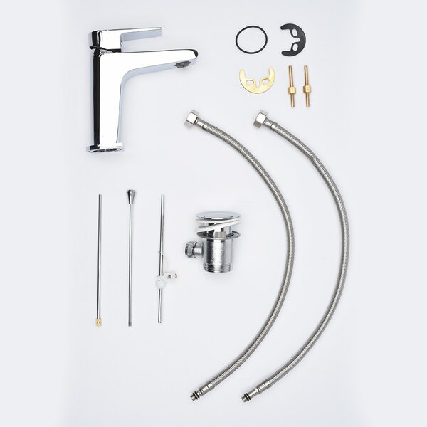 AQUAme AQM P6121 AQUAme Prato Смеситель для раковины с донным клапаном, хром, однорычажный.