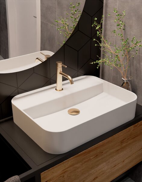 AQUAme AQM 6210BG Siena Смеситель для раковины однорычажный 82мм, Brushed gold