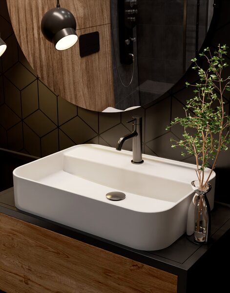 AQUAme AQM 6210GM Siena Смеситель для раковины однорычажный 82мм, Gun metal