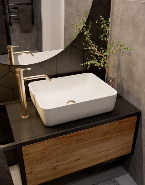 AQUAme AQM 6214BG Siena Смеситель для раковины однорычажный 210мм, Brushed gold