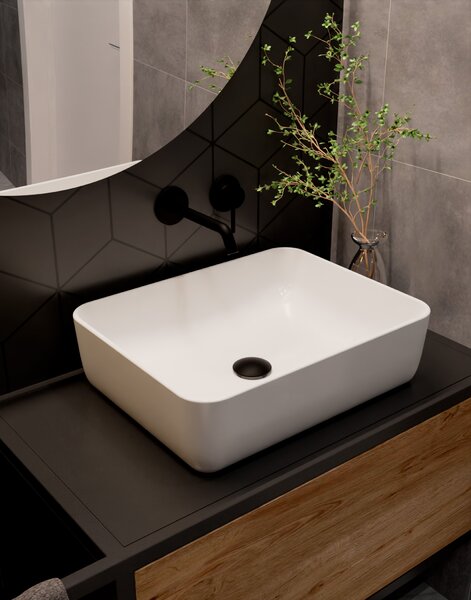 AQUAme AQM 6215MB Siena Смеситель для раковины настенный на 2 отв. 180мм, внутр монтаж в компл., Черный