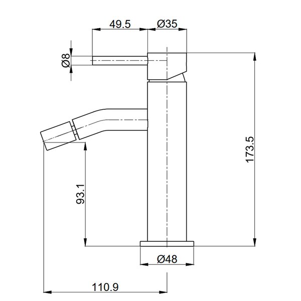 AQUAme AQM 6216CR Siena Смеситель для биде однорычажный, Хром