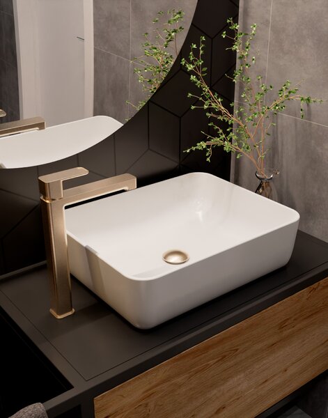 AQUAme AQM6614BG Parma Смеситель для раковины однорычажный, Brushed gold