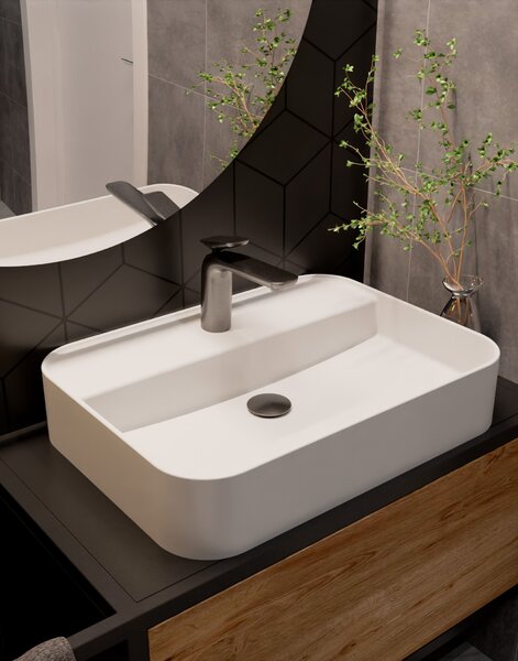 AQUAme AQM6510GM Como Смеситель для раковины однорычажный, графит
