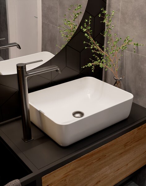 AQUAme AQM6414GM Asti Смеситель для раковины однорычажный, графит