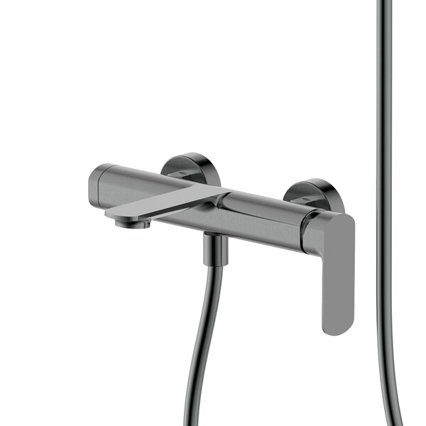 AQUAme AQM6312GM Monza Смеситель для ванны однорычажный, с душевым набором, 3 режима, графит