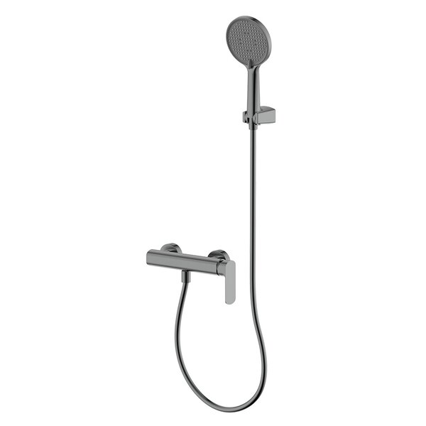 AQUAme AQM6313GM Monza Смеситель для душа однорычажный, с душевым набором, 3 режима, графит