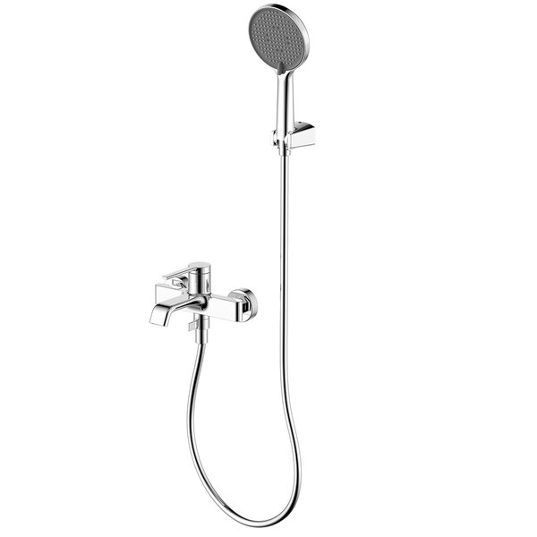 AQUAme AQM6412CR Asti Смеситель для ванны однорычажный, с душевым набором, 3 режима, Хром