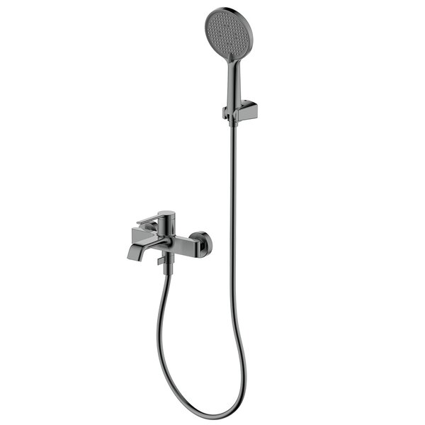 AQUAme AQM6412GM Asti Смеситель для ванны однорычажный, с душевым набором, 3 режима, графит