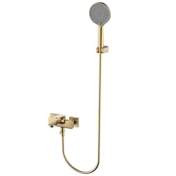 AQUAme AQM6712BG Imola Смеситель для ванны, с душевым набором, Brushed gold