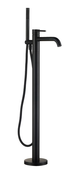 AQUAme AQM6218MB Siena Смеситель для ванны, напольный (монтажная часть в комплекте), Черный
