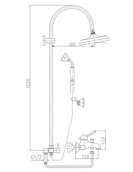 Душевая система Rav Slezak Labe L054.5/3Z