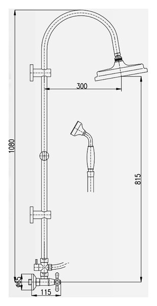 Душевая система Rav Slezak Morava MK781.5/3LSM