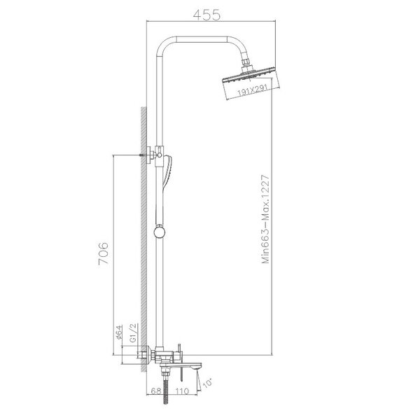 Душевая система Haiba HB24505-8, белый