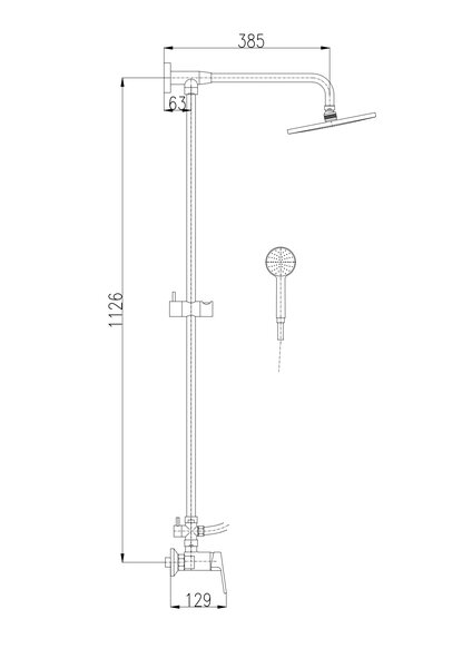 Душевая система Rav Slezak Colorado CO182.5/4Z, золото