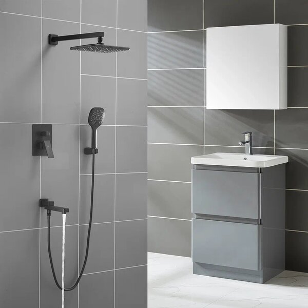 Душевая система встраиваемая Rose R2835H, черный