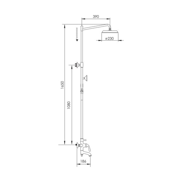 Душевая система Rose R0236Q, бронза