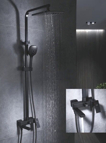 Душевая система Rose R2836H, черный