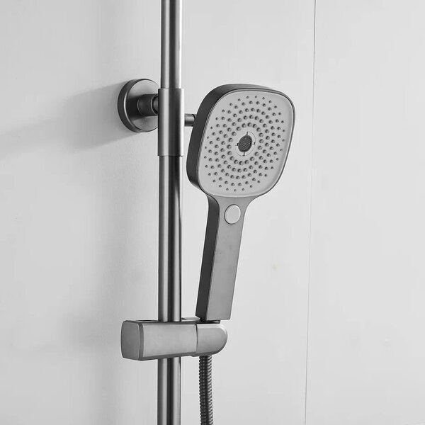 Душевая система Shevanik S8236T, оружейная сталь