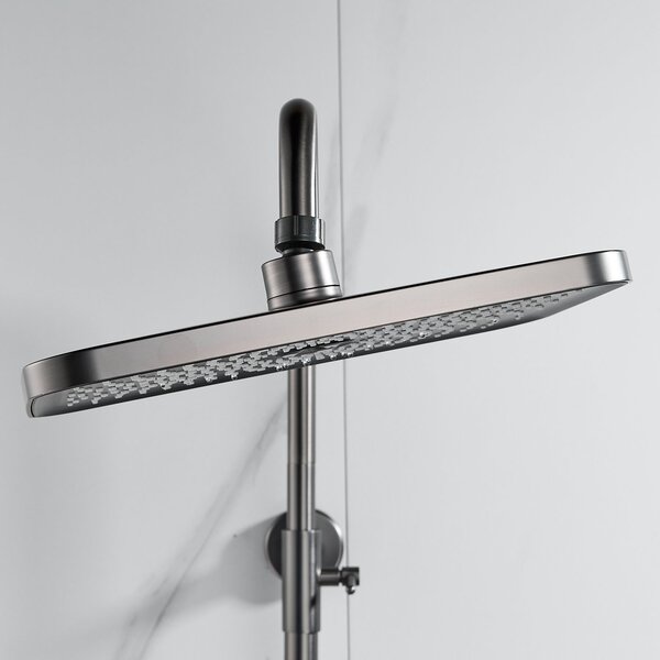 Душевая система Shevanik S9636T, оружейная сталь