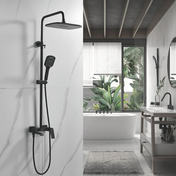 Душевая система Shevanik S4136H, черный
