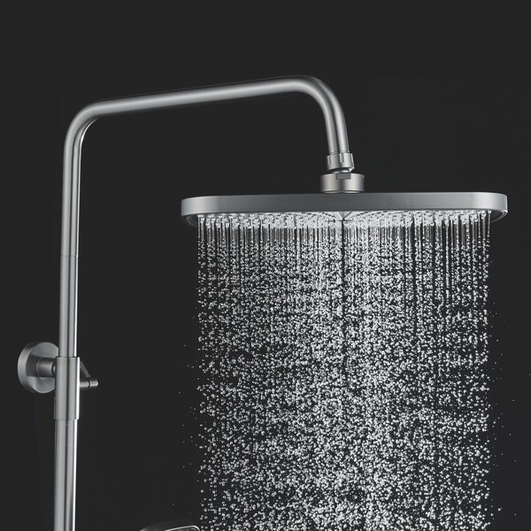 Душевая система Shevanik S6236T, оружейная сталь