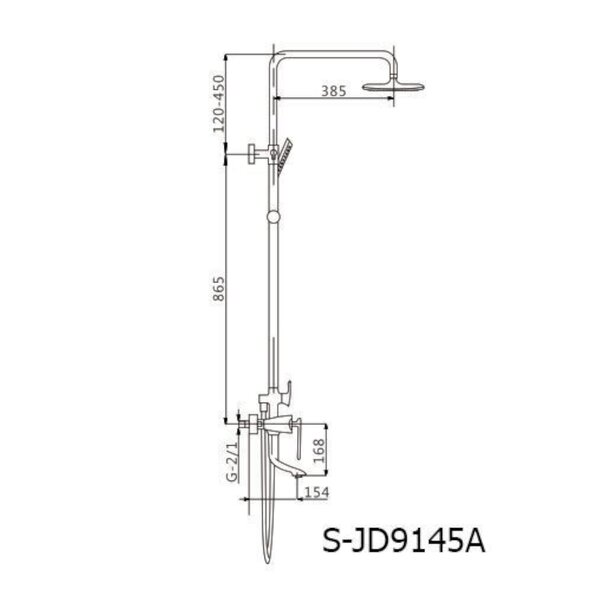 Душевая система Savol S-JD9145AH, черный