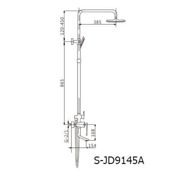 Душевая система Savol S-JD9145A, хром