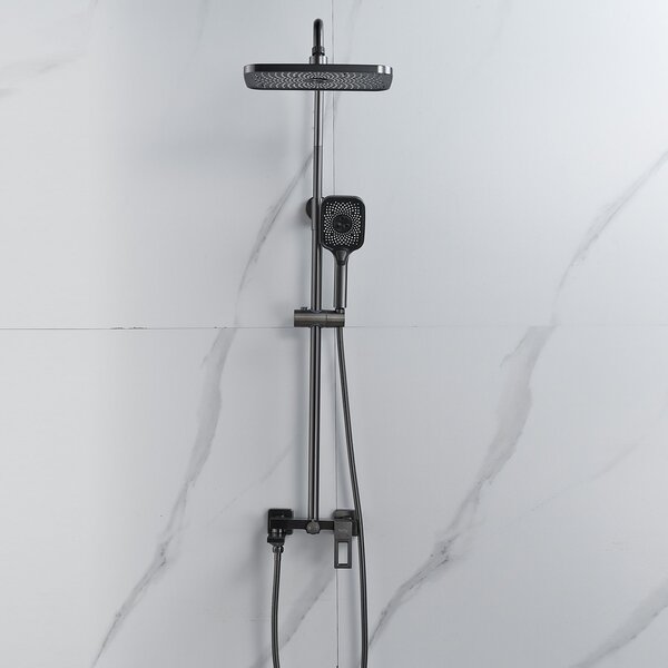 Душевая система Raffine F3696T, оружейная сталь