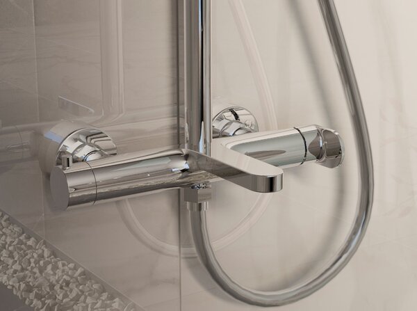 Душевая стойка Vincea Rondo VSFS-1R1CH с изливом, хром