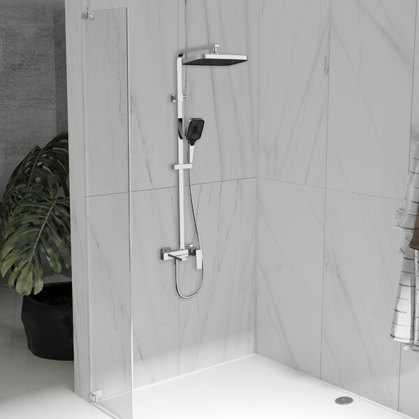 Душевая стойка Vincea Cube VSFS-4C12CH с изливом, хром