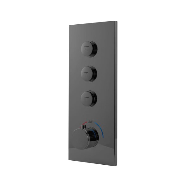 Душевой комплект Vincea VSFW-433TI4RGM встраиваемый, термостат, трехрежимный, вороненая сталь