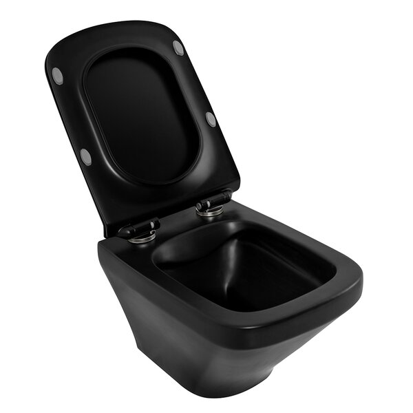 Унитаз подвесной безободковый BelBagno SELA, черный BB3201CHR-MB/BB3201SC-MB