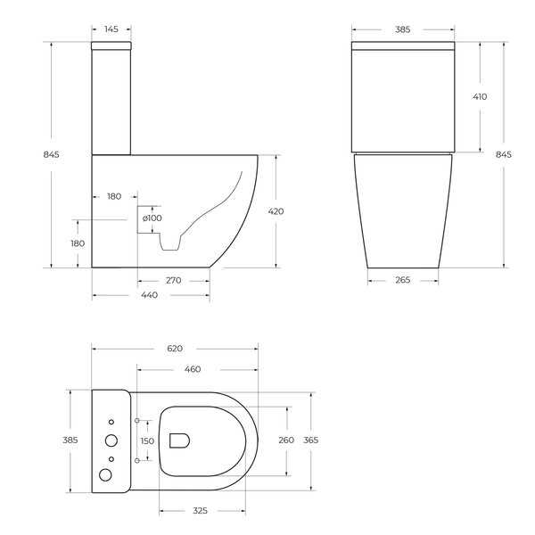 Унитаз-компакт безободковый BelBagno AMANDA BB051CPR/BB051SC