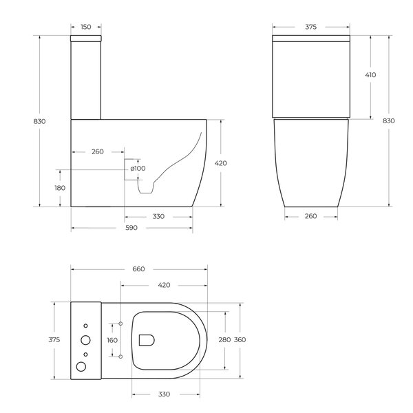 Унитаз-компакт безободковый BelBagno MARINO BB105CPR/BB105SC