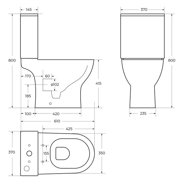 Унитаз-компакт безободковый BelBagno LOUNGE BB045CPR/SC/BB045/051T