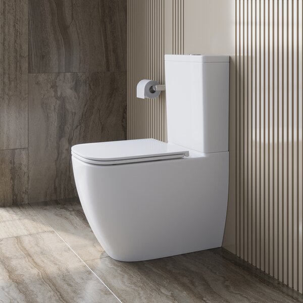 Унитаз-компакт безободковый со смывом TORNADO BelBagno LUCE-TOR BB2197CP-TOR/SC/BB2197T
